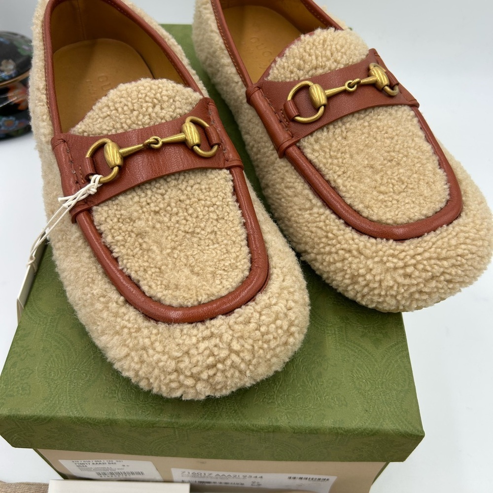 Men's Gucci, Fria horse bit wool loafers size 9.5 made in Italy - Picture 2 of 10